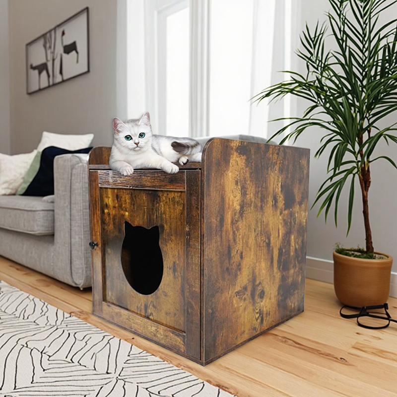 Innendørs sidebord kullskap møbler stil katter bur Innendørs sidebord kullskap møbler stil katter bur